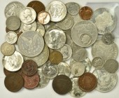 Vereinigte Staaten von Amerika: Kleine Sammlung Umlaufmünzen USA, angefangen mit 1 Cent um 1850, über 5 cent um 1900 sowie 8 x 1 Dollar um 1900, dazu ...