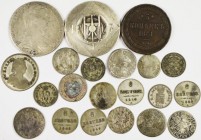 Europa: Lot 21 Stück, meist Kleinsilber-Münzen altdeutscher Staaten und aus dem Hause Habsburg, ergänzt mit 5 Kopeken 1861, Maria Theresien Taler (gel...