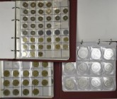 Frankreich: Drei Alben voll mit Münzen aus Frankreich nach Nominalen und Jahrgängen gesammelt. Von Centime bis Franc vieles dabei, sauber einsortiert....