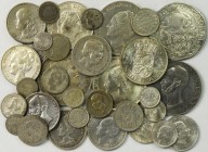 Niederlande: Lot 34 Silbermünzen aus den Niederlanden, dabei: Löwentaler 1604, 2½ Gulden 1847, 1872, 1833, 2,5 Gulden 1944 Curacao, 1 Gulden ab 1849 b...