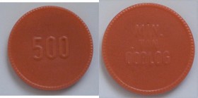 Niederlande: Plastic Money ”Ministerie van Oorlog” 1951. 500 Cents (5 Gulden / entspricht dem Tagessatz). Die Tokens / Jetons wurden bei NATO Einsätze...