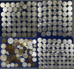 Österreich: Von Kreuzer und Krone zum Groschen und Schilling. 5 Beba Schuber mit Münzen aus Österreich-Ungarn (1 Schuber), und Republik Österreich (4 ...