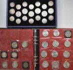Österreich: Ein Album und eine Kassette voll mit Münzen aus Österreich. Überwiegend Gedenkmünzen von 2 Schilling, 20 Schilling, 25-500 Schilling, aber...