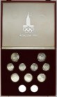 Sowjetunion: Olympische Spiele Moskau 1980: 14 x 5 Rubel sowie 14 x 10 Rubel Gedenkmünzen, augenscheinlich komplette Serie zur Olympiade 1980. Alle Mü...