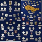 Tschechoslowakei: Eine Umfangreiche Typensammlung Münzen der Tschechoslowakei seit der Staatsgründung 1918 bis ca. 1993. 14 BEBA Schuber voll mit Münz...