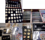 Euromünzen: Eine sehr umfangreiche Münzsammlung an Euromünzen, Kursmünzensätzen, Numisbriefen, Gedenkmünzen, Europroben etc. überwiegend aus ABO Ware ...