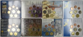 Griechenland: Lot 8 KMS aus Griechenland 2002-2008, dabei auch die seltenen Jahrgänge 2004+2007. Alle Münzen in original Blister. Stempelglanz.
 [dif...