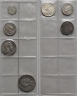 Deutschland: Kleines Lot 7 Silbermünzen Kaiserreich-Weimarer Republik-Drittes Reich, dabei: 50 Pfennig 1877 E, 2+3+5 Mark Preußen, 3 Reichsmark 1929 L...