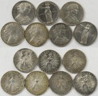 Frankfurt am Main: Lot 8 Silbermünzen, Vereinstaler 1860 (4x), 1862, Taler 1862 (2x) deutsches Schützenfest, sehr schön, sehr schön-vorzüglich.
 [dif...
