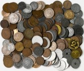 Drittes Reich: Eine Tüte mit Kleinmünzen 1 Pf. - 50 Pf. des Dritten Reiches mit Münzen unter alliierter Besatzung. Nicht gezählt oder genauer gesichte...