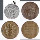 Medaillen alle Welt: 1833-1925, Partie von 3 Medaillen mit einer zu Ehren von ”Siegmund Diederich Rücker” von 1833, einer Medizinermedaille von 1925 u...