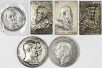 Medaillen Deutschland: Lot von 45 Medaillen und Plaketten des 18./19./20. Jahrhundert, meist Silber. Unterschiedliche Anlässe, so z.B. Schulpreismedai...