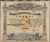 Alte Aktien / Wertpapiere: Banque Industrielle de Chine. Lot 5 x 500 Francs Aktien/Bonds. Verschiedene Ausführungen und Unterschriften. Paris 15.03.19...