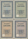 Alte Aktien / Wertpapiere: STEUERGUTSCHEIN: Lot 5 Steuergutscheine von 11.12.1937 mit Unterdruckbuchstabe B (Inländerstücke). 1 x 200 Reichsmark gülti...