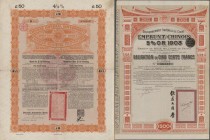 Alte Aktien / Wertpapiere: 1898/1903, 3 Chinese government bonds, including 1 issued for the Shanghai-Nanking Railway, folded and with slight creases....