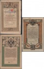 Alte Aktien / Wertpapiere: 1868-1920 Kleine Kollektion von ca. 20 Staatsschuldverschreibungen (1868), Staatsanleihen und Kriegsanleihen, meist mit Cou...