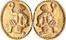 Varia, Sonstiges: Persien: Goldplakette, ca. 6. Jhd. v. Chr., circa 65 x 52 mm, 5,62 g, winz. Einriss, in vorzüglicher Erhaltung.
 [differenzbesteuer...