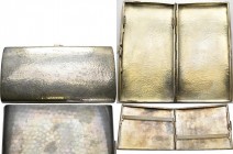 Varia, Sonstiges: Zwei hübsche Silberetuis: 1. Silber 835/1000, Gewicht 114 g, Format: 95x80 mm / Silber 900/1000, Gewicht 170 g, Format 140x70 mm.
 ...