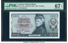 Austria Austrian National Bank 1000 Schilling 1.7.1966 (ND 1970) Pick 147a PMG Superb Gem Unc 67 EPQ. 

HID09801242017