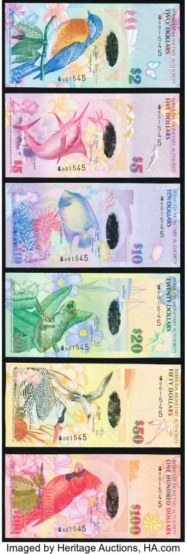 Bermuda Monetary Authority 2; 5; 10; 20; 50; 100 Dollars 2009 Pick 57a; 58a; 59a...