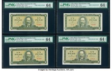 Cuba Group Lot of Ten PMG Graded Notes from the 1961 Issue. PMG Gem Uncirculated 66 EPQ; Choice Uncirculated 64 EPQ (5); Choice Uncirculated 64 (4).

...