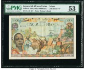 Equatorial African States Banque Centrale 5000 Francs ND (1963) Pick 6d PMG About Uncirculated 53. Minor rust.

HID09801242017