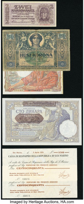 A World Assortment Including Examples from France, Hungary, San Marino, Ukraine,...