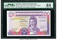 Gibraltar Government of Gibraltar 50 Pounds 27.11.1986 Pick 24 PMG Choice Uncirculated 64. 

HID09801242017