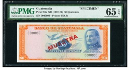 Guatemala Banco de Guatemala 50 Quetzales ND (1967-73) Pick 56s Specimen PMG Gem Uncirculated 65 EPQ. 

HID09801242017