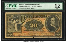 Mexico Banco de Queretaro 20 Pesos 1.11.1905 Pick S392a M475a PMG Fine 12. Tape repairs.

HID09801242017
