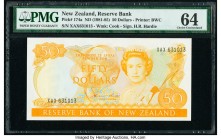 New Zealand Reserve Bank of New Zealand 50 Dollars ND (1981-85) Pick 174a PMG Choice Uncirculated 64. 

HID09801242017