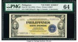 Philippines Philippine National Bank 5 Pesos ND (1944) Pick 96 "Victory Series" PMG Choice Uncirculated 64. 

HID09801242017