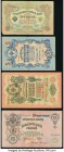 A Selection of Nine World War I Era Notes from Russia. Fine or Better. All notes have the stamp of a Russian Veterans' Aid organization in San Francis...