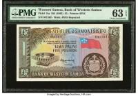 Western Samoa Bank of Western Samoa 5 Pounds ND (1963) Pick 15a PMG Choice Uncirculated 63 EPQ. 

HID09801242017