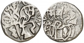 (870-1008). Reino Shahi de Kabul y Gandara. A nombre de Samanta Deva. Jital. (Mitchiner N-I. & W. C. 117 ss). 3,15 g. MBC.