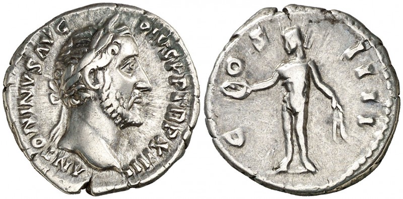 (150-151 d.C.). Antonino pío. Denario. (Spink 4069) (S. 220) (RIC. 196). 3,08 g....