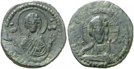 Anónima, atribuida a Romano IV (1068-1071). Follis. (S. 1867) (Ratto 1991). 6,19 g. MBC.