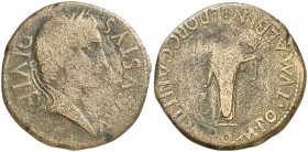 Octavio Augusto. Cartagonova (Cartagena). As. (FAB. 576) (ACIP. 3140). 8,14 g. BC+.