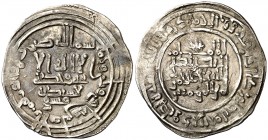 AH 331. Califato. Abderrahman III. Al Andalus. Dirhem. (V. 397) (Fro. 9). 2,55 g. MBC+.