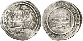 AH 350. Califato. Abderrahman III. Medina Azzahra. Dirhem. (V. 445) (Fro. 5). 2,33 g. MBC.