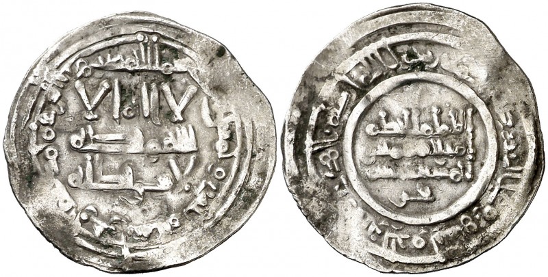 AH 351. Califato. Al-Hakem II. Medina Azzahra. Dirhem. (V. 448) (Fro. 5). 2,24 g...