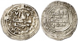 AH 387. Califato. Hixem II. Medina Fez. Dirhem. (V. 613). 3 g. MBC.