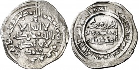 AH 400. Califato. Muhammad II. Al Andalus. Dirhem. (V. 684) (Fro. 214). 4,44 g. MBC+.