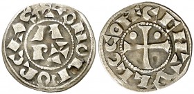 Vescomtat de Bearn. A nombre de Céntul (s. XI-1426). Bearn. Òbol morlà. (Cru.V.S. 167) (Cru.Occitània 93) (Cru.C.G. 2031). 0,38 g. MBC.