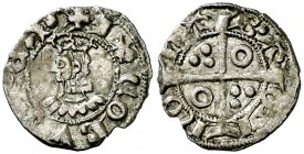 Jaume II (1291-1327). Barcelona. Òbol. (Cru.V.S. 349.1) (Cru.C.G. 2167a). 0,42 g. Ex Áureo 23/01/2002, nº 883. Escasa. MBC+.