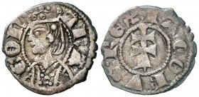 Jaume II (1291-1327). Zaragoza. Óbolo jaqués. (Cru.V.S. 365) (Cru.C.G. 2183). 0,46 g. Buen ejemplar. Escasa. MBC+.