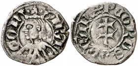 Pere III (1336-1387). Zaragoza. Dinero jaqués. (Cru.V.S. 463) (Cru.C.G. 2276). 1,16 g. MBC/MBC+.