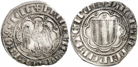 Frederic III de Sicília (1296-1337). Sicília. Pirral. (Cru.V.S. 564) (Cru.C.G. 2552). 3,05 g. Oxidaciones. Ex Áureo 09/04/2003, nº 3451. (MBC+).