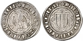 Frederic III de Sicília (1296-1337). Sicília. Pirral. (Cru.V.S. 566) (Cru.C.G. 2554). 3,30 g. Ex Áureo 26/04/1994, nº 627. MBC/MBC+.