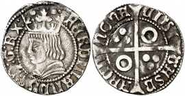 Ferran II (1479-1516). Barcelona. Croat. (Cru.V.S. 1141) (Cru.C.G. 3070a). 3,03 g. Rayitas. Ex Áureo 20/04/2005, nº 241. MBC-.